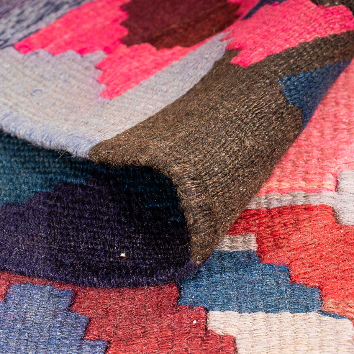 Runner Kelim-matta - gammal - 300 x 150 cm - flerfärgad