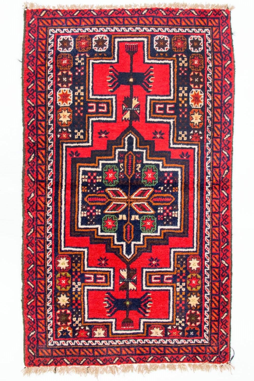 Baluch-matta - 126 x 73 cm - röd