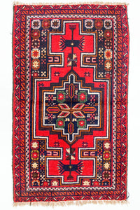 Baluch-matta - 126 x 73 cm - röd