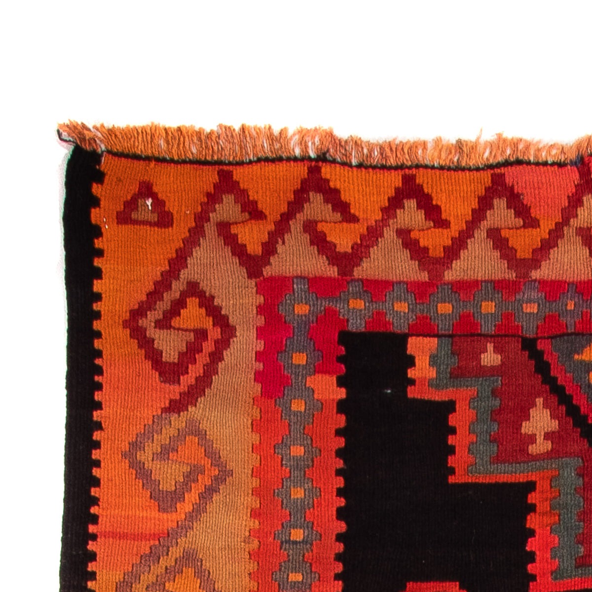 Runner Kelim-matta - gammal - 325 x 140 cm - flerfärgad