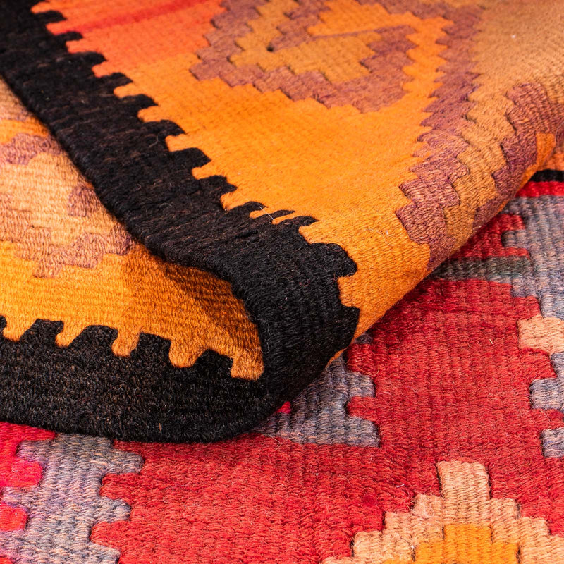 Runner Kelim-matta - gammal - 325 x 140 cm - flerfärgad