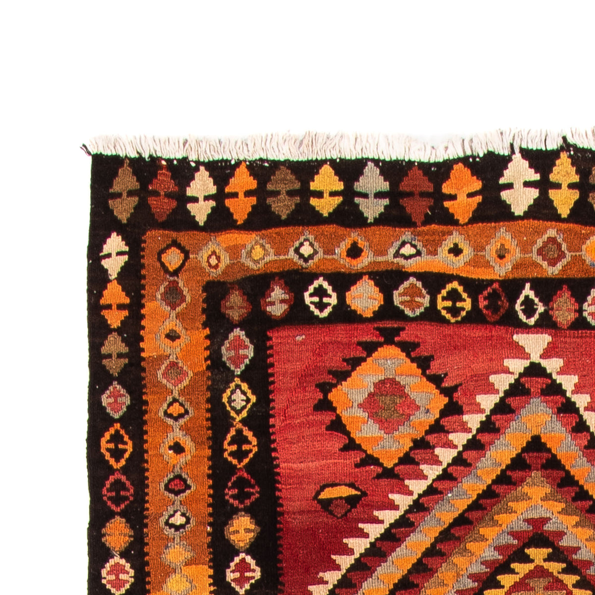 Runner Kelim-matta - gammal - 320 x 125 cm - flerfärgad