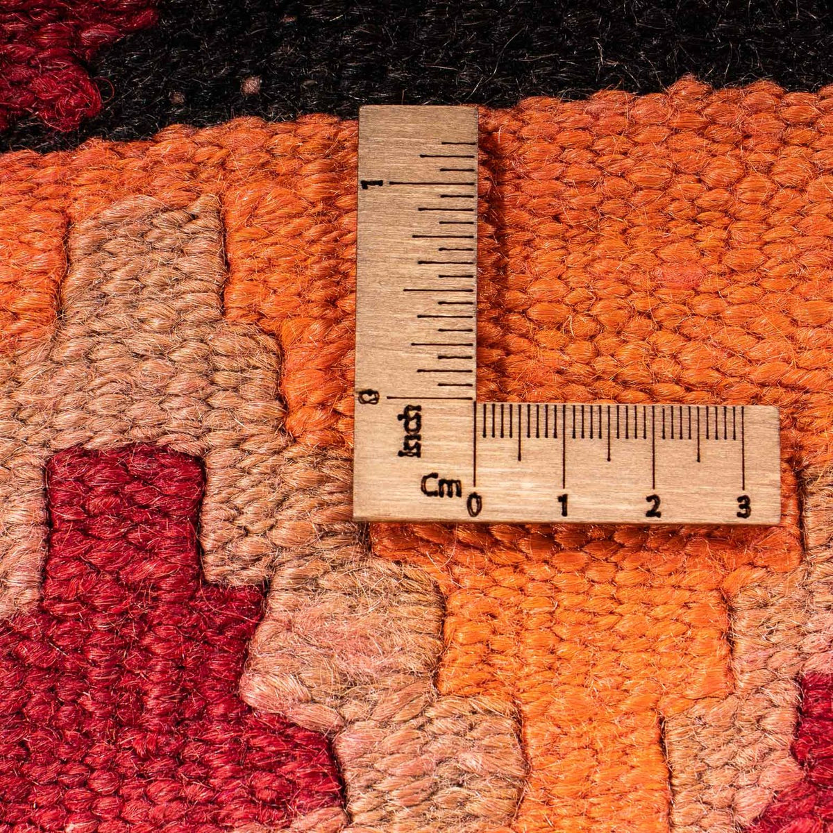 Kelim-matta - gammal kvadrat  - 150 x 142 cm - flerfärgad