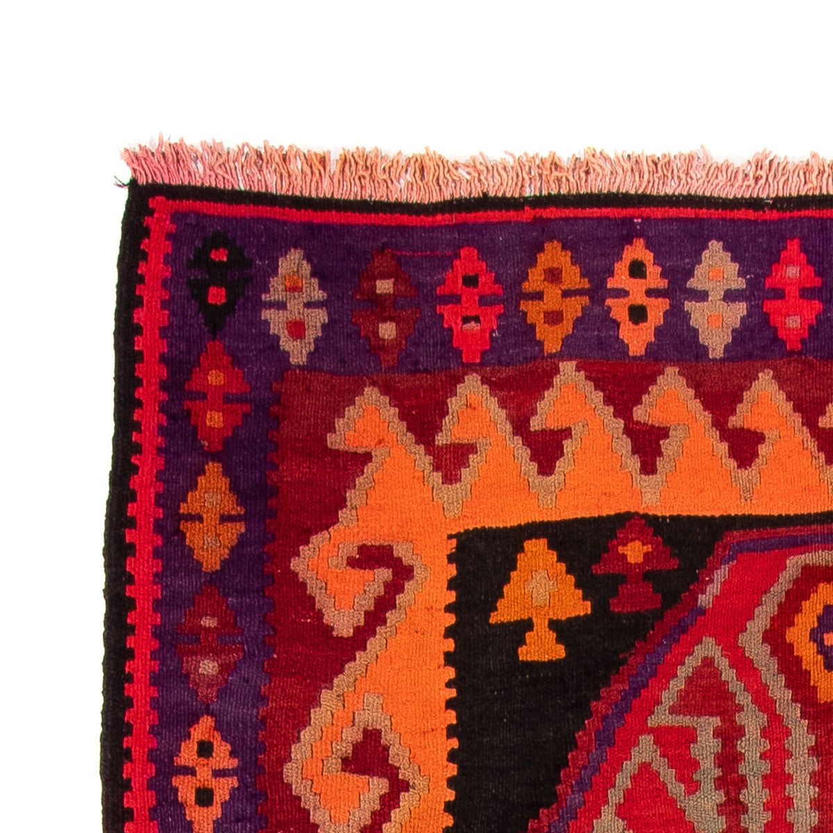 Kelim-matta - gammal kvadrat  - 150 x 142 cm - flerfärgad