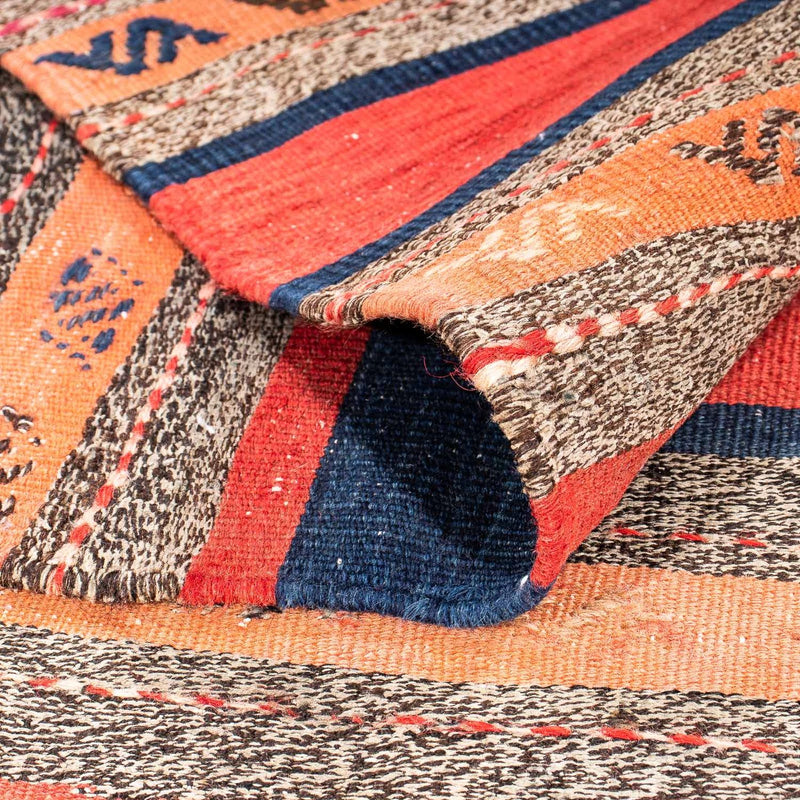 Runner Kelim-matta - gammal - 312 x 142 cm - flerfärgad
