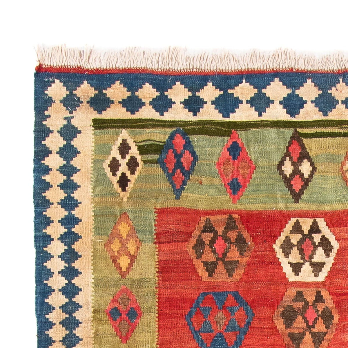 Kelim-matta - gammal - 230 x 150 cm - flerfärgad