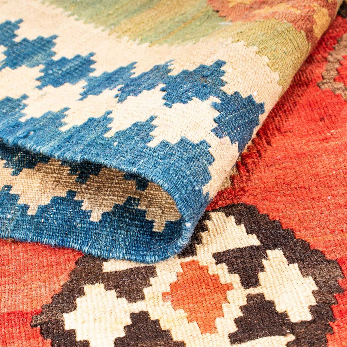 Kelim-matta - gammal - 230 x 150 cm - flerfärgad