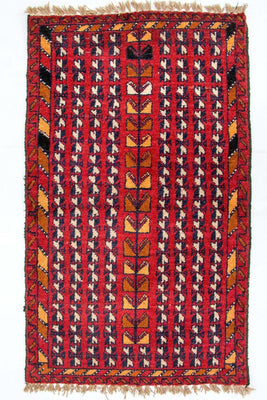 Baluch-matta - 126 x 73 cm - röd