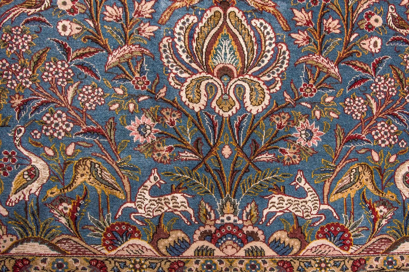 Persisk matta - Ghom - 207 x 137 cm - ljusblå