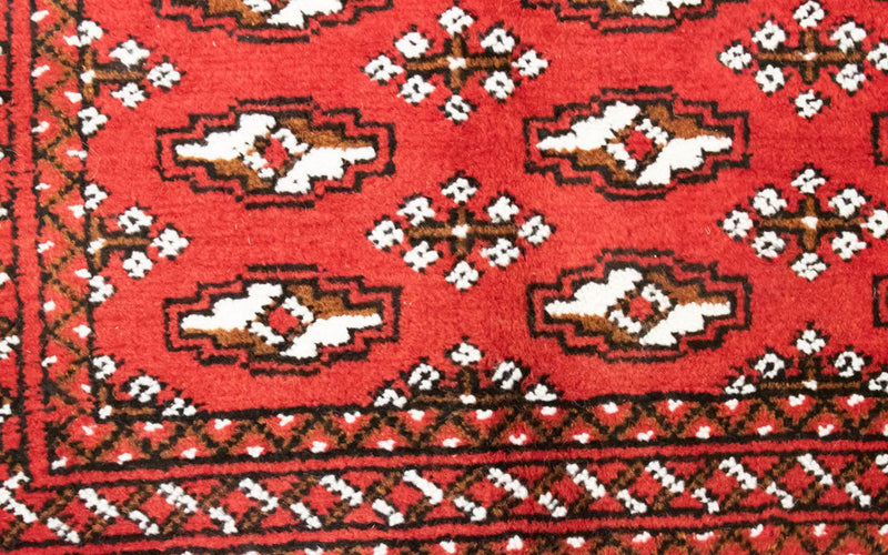 Runner Turkaman-matta - 100 x 50 cm - röd