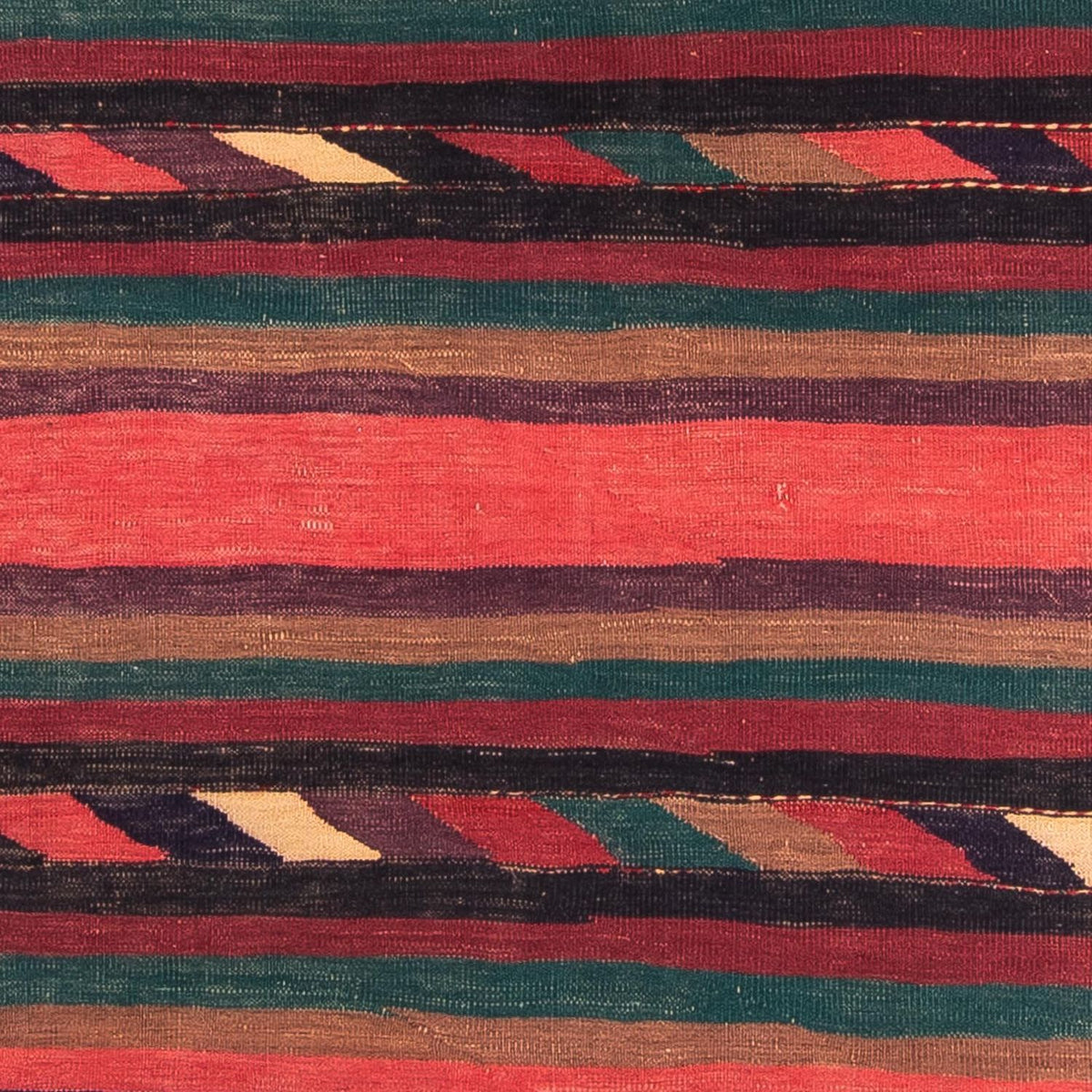 Kelim-matta - gammal - 195 x 160 cm - flerfärgad