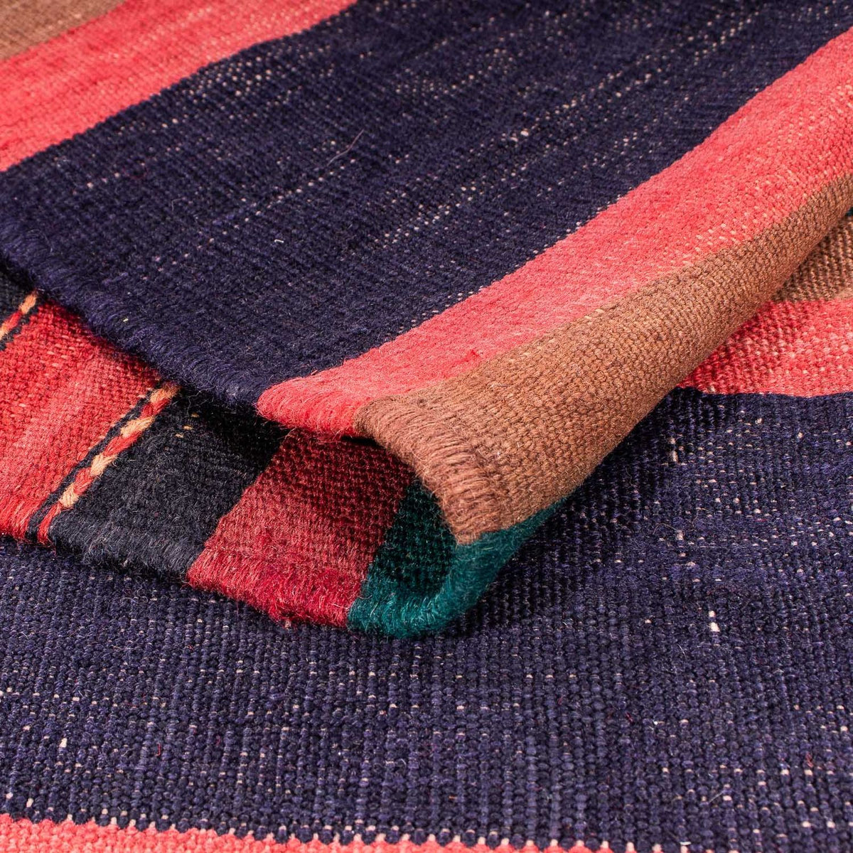 Kelim-matta - gammal - 195 x 160 cm - flerfärgad