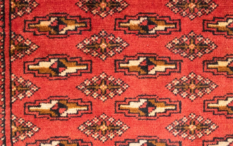 Runner Turkaman-matta - 100 x 50 cm - röd