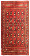 Turkaman-matta 50x100cm - Persisk matta - Löpare / Röd / 50 x 100 cm Löpare