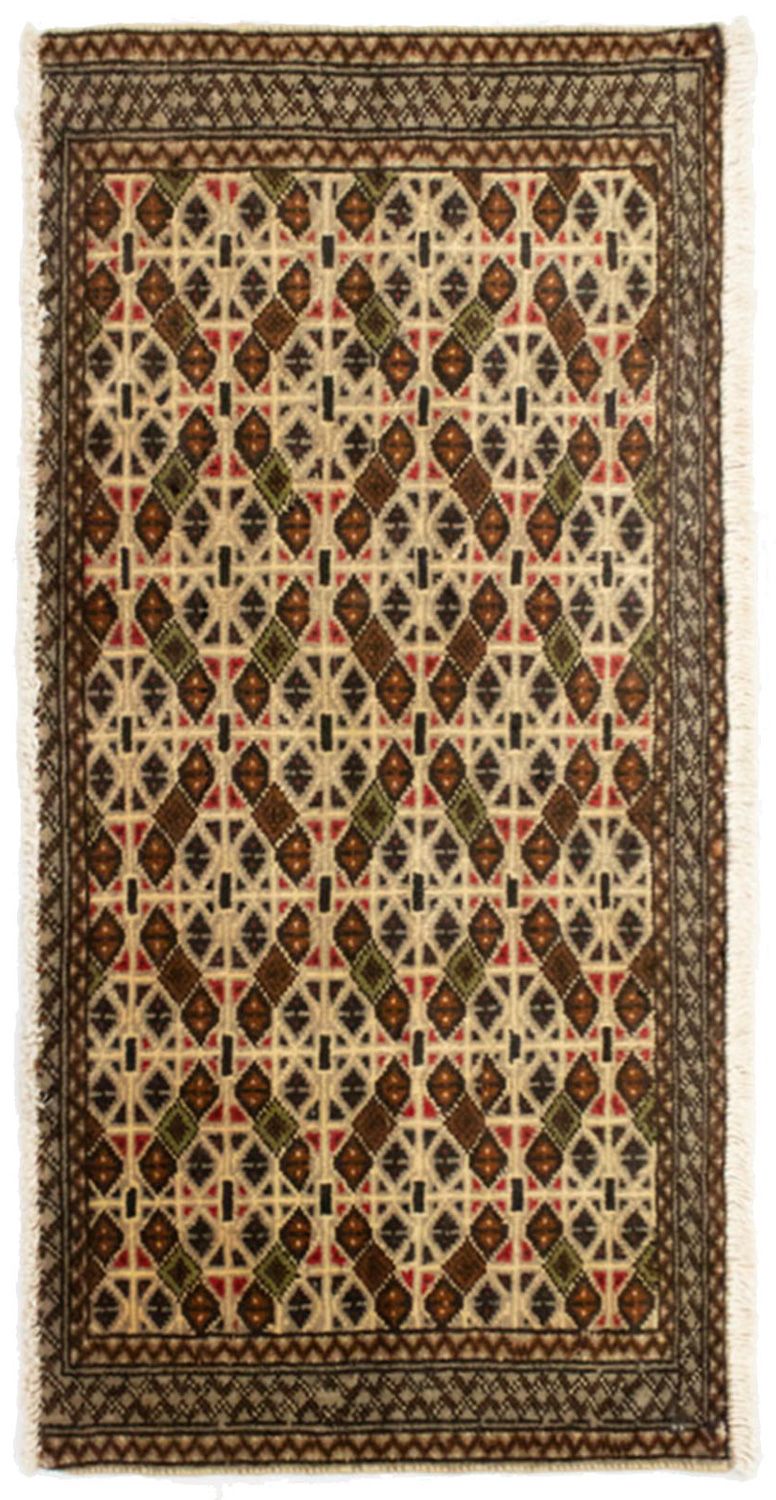 Runner Turkaman-matta - 100 x 50 cm - beige