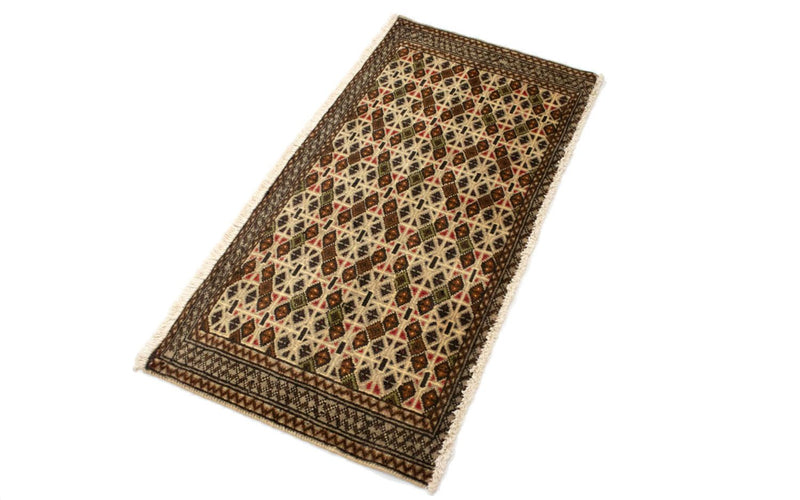 Runner Turkaman-matta - 100 x 50 cm - beige