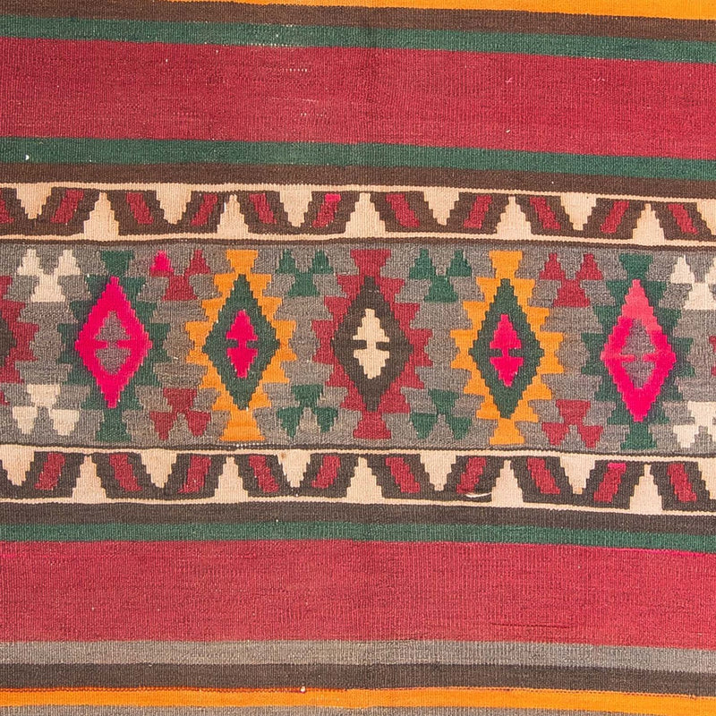 Runner Kelim-matta - gammal - 400 x 142 cm - flerfärgad