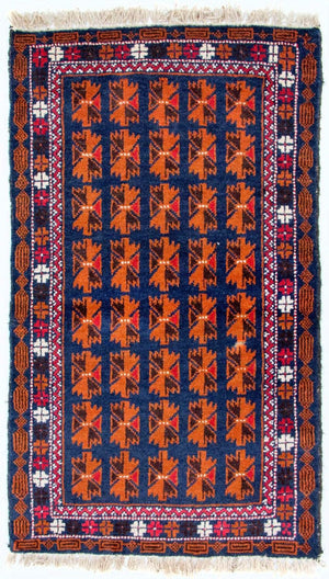 Baluch-matta - 136 x 77 cm - blå