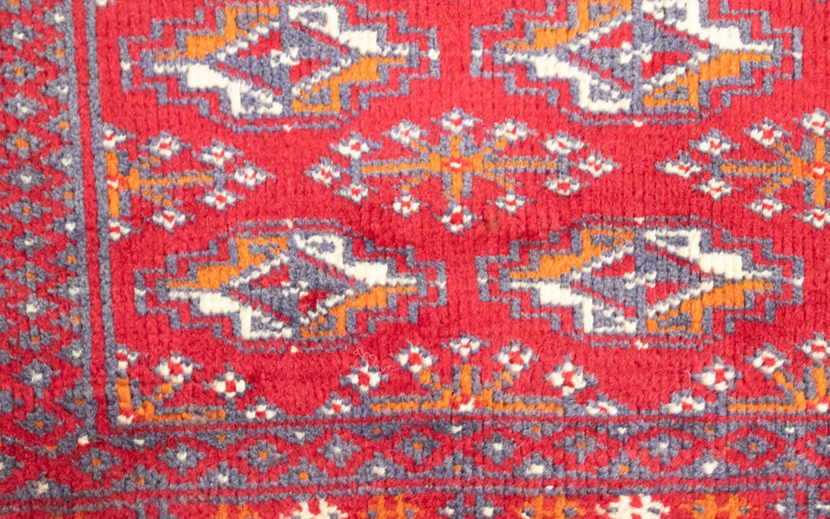 Runner Turkaman-matta - 100 x 50 cm - röd