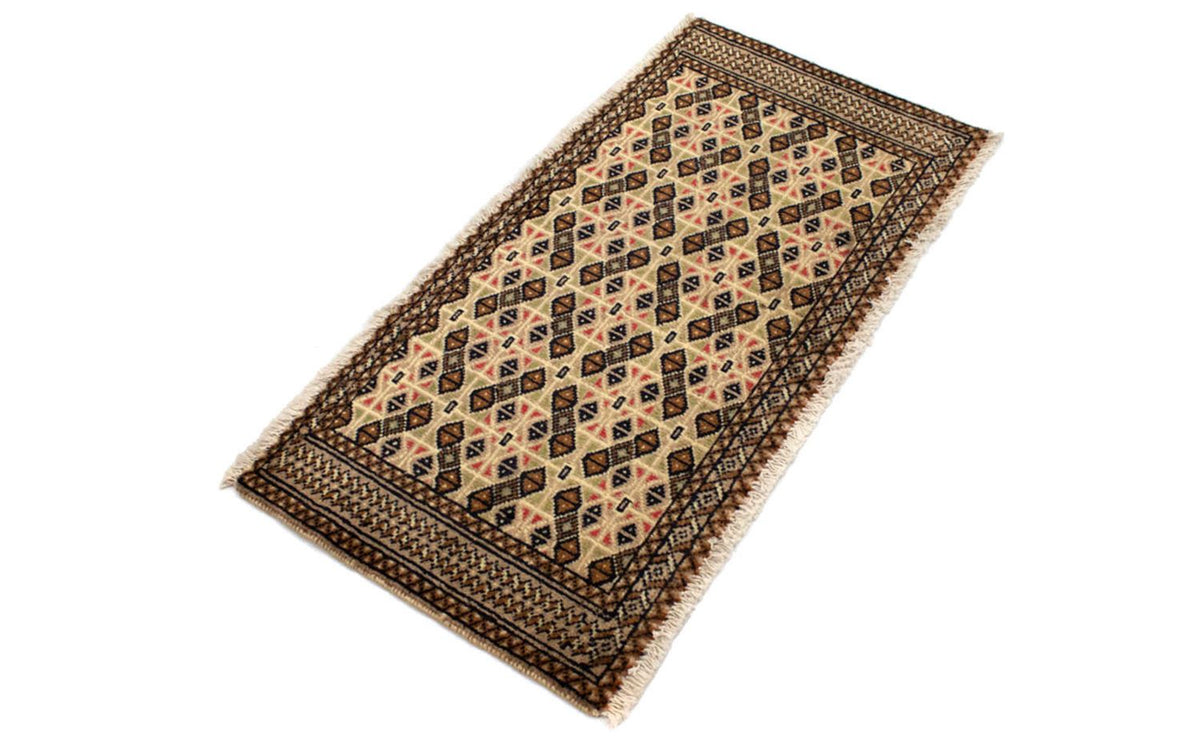 Runner Turkaman-matta - 100 x 50 cm - beige