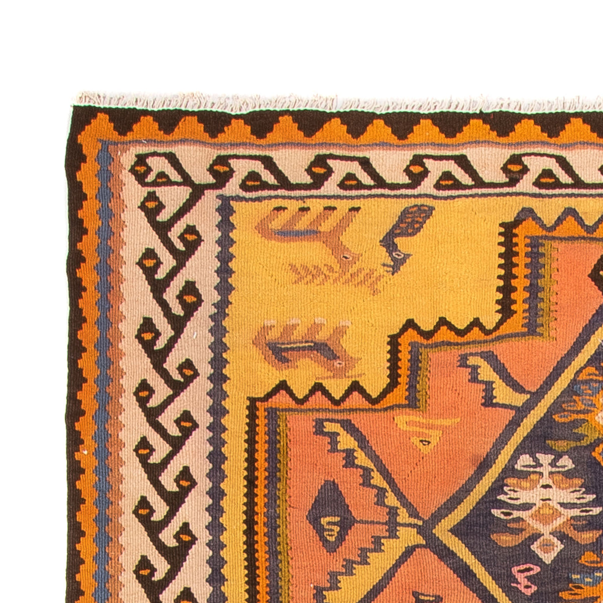 Runner Kelim-matta - gammal - 280 x 147 cm - flerfärgad