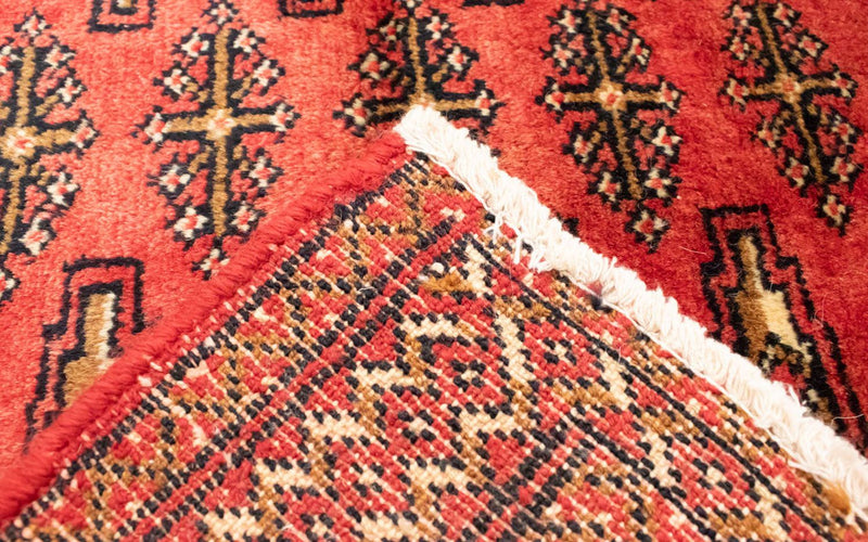 Runner Turkaman-matta - 100 x 50 cm - röd