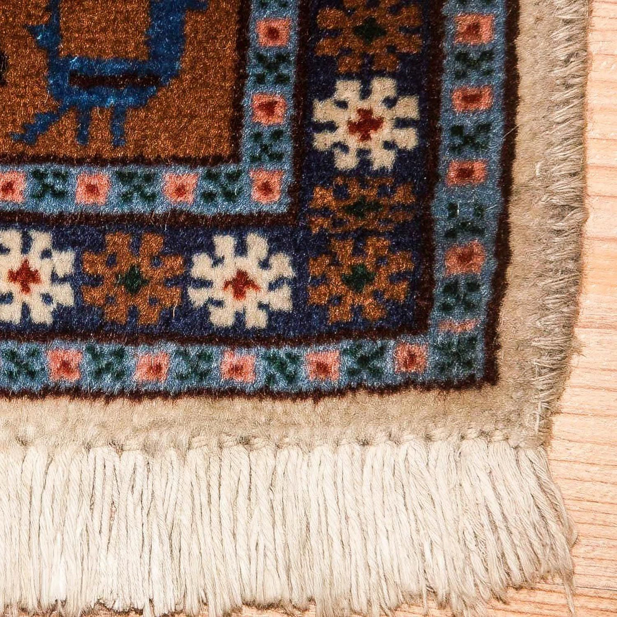 Persisk matta - Nomadic - 55 x 39 cm - ljusbrun