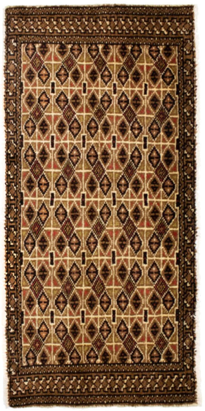 Turkaman-matta 50x100cm - Persisk matta