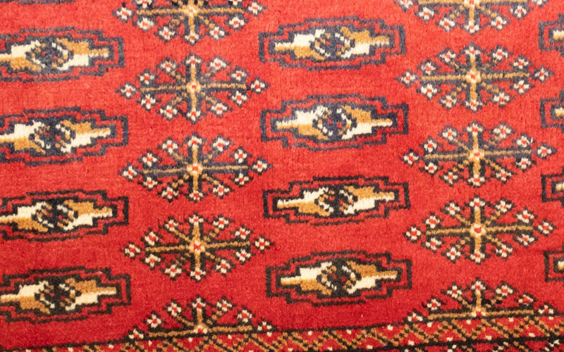 Turkaman-matta - 130 x 60 cm - röd