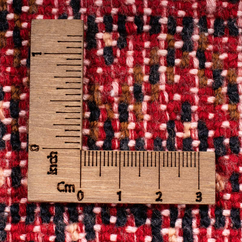 Runner Turkaman-matta - 100 x 50 cm - mörkröd