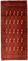 Turkaman-matta 60x130cm - Persisk matta - Rektangulär / Röd / 60 x 130 cm Rektangulär