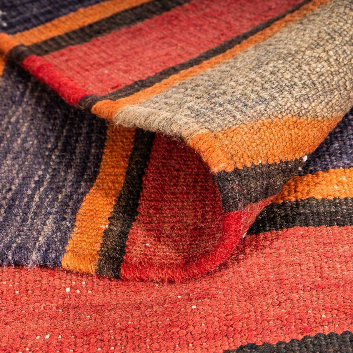 Kelim-matta - gammal - 180 x 160 cm - flerfärgad