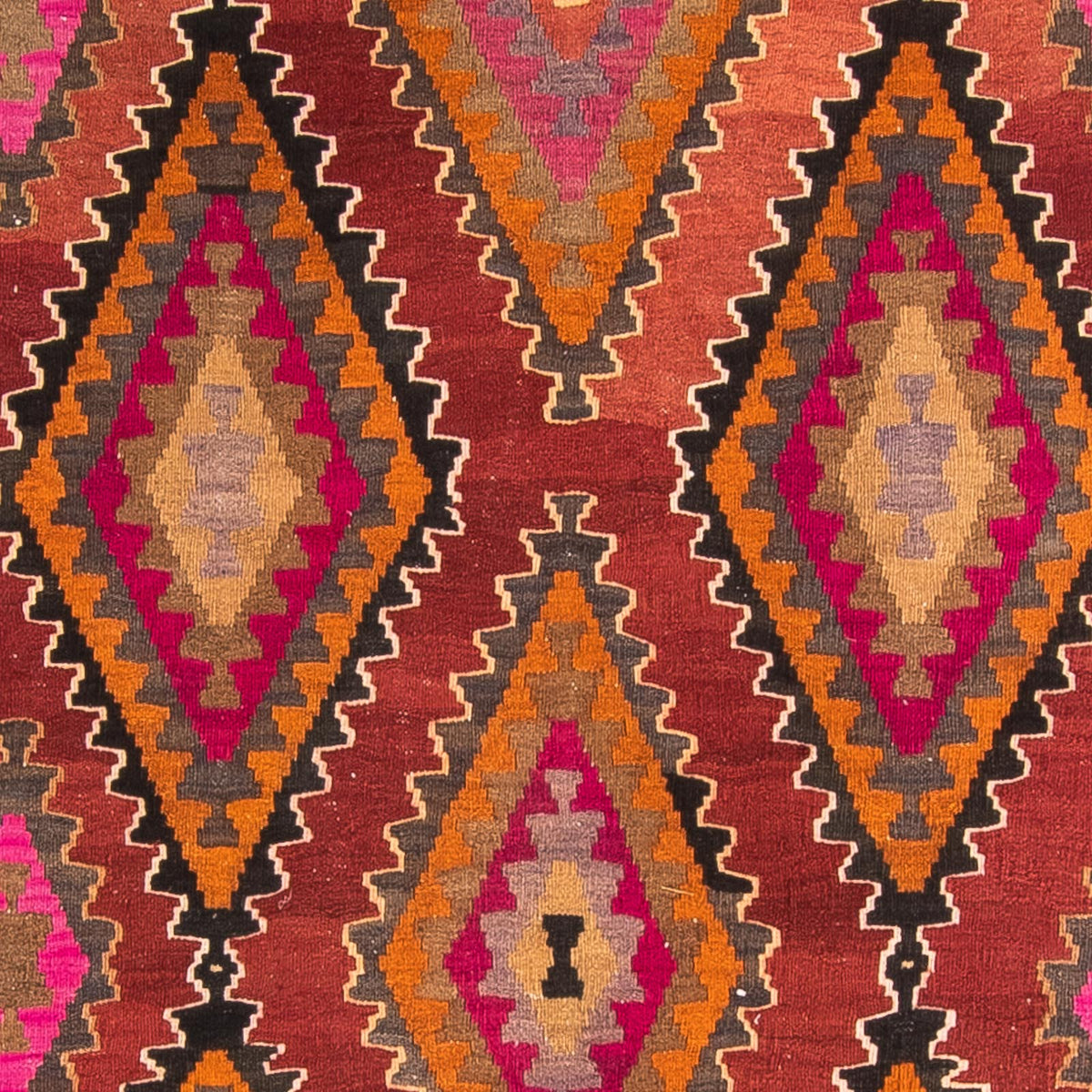 Runner Kelim-matta - gammal - 330 x 130 cm - flerfärgad