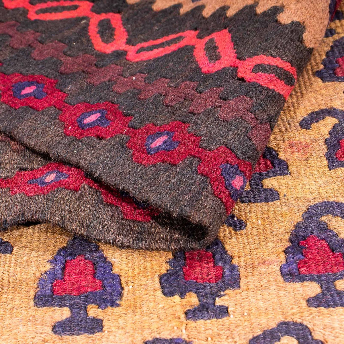 Runner Kelim-matta - gammal - 280 x 150 cm - flerfärgad