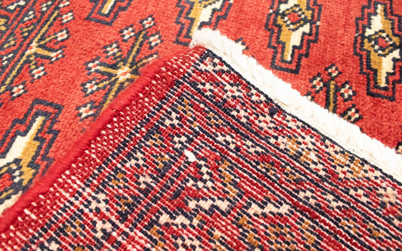 Turkaman-matta - 130 x 60 cm - röd
