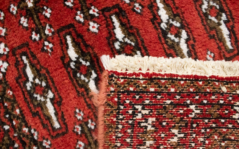 Turkaman-matta - 130 x 60 cm - röd