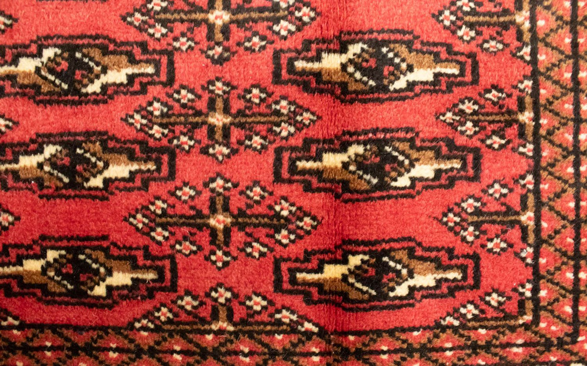 Turkaman-matta - 130 x 60 cm - röd