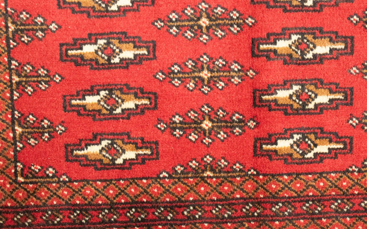 Turkaman-matta - 130 x 60 cm - röd