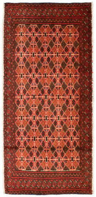 Turkaman-matta - 130 x 60 cm - orange