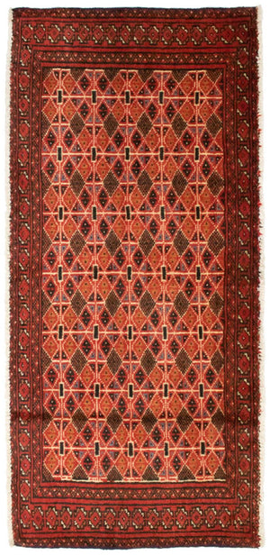 Turkaman-matta - 130 x 60 cm - orange
