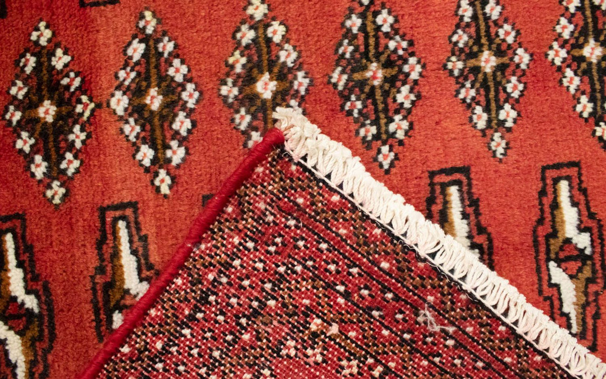 Turkaman-matta - 130 x 60 cm - röd