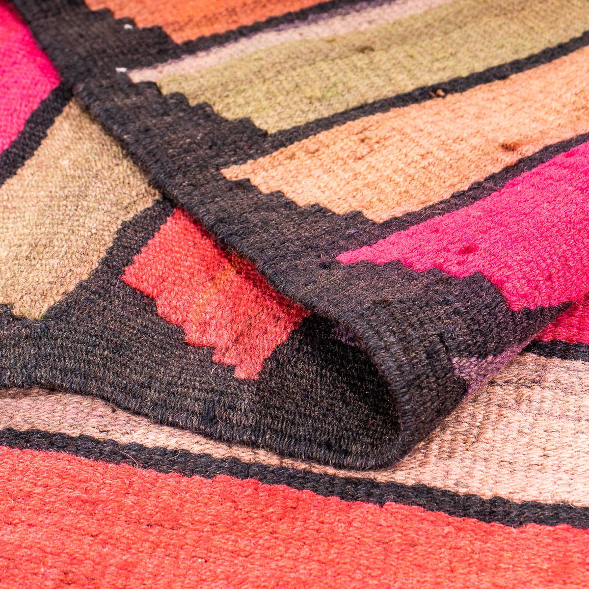 Runner Kelim-matta - gammal - 325 x 160 cm - flerfärgad