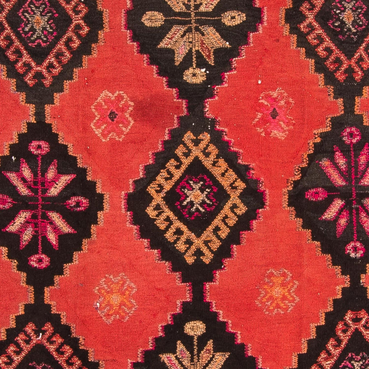 Runner Kelim-matta - gammal - 400 x 140 cm - flerfärgad