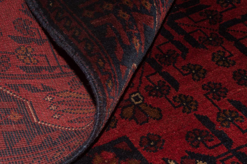 Afghansk matta - Kunduz - 186 x 122 cm - röd