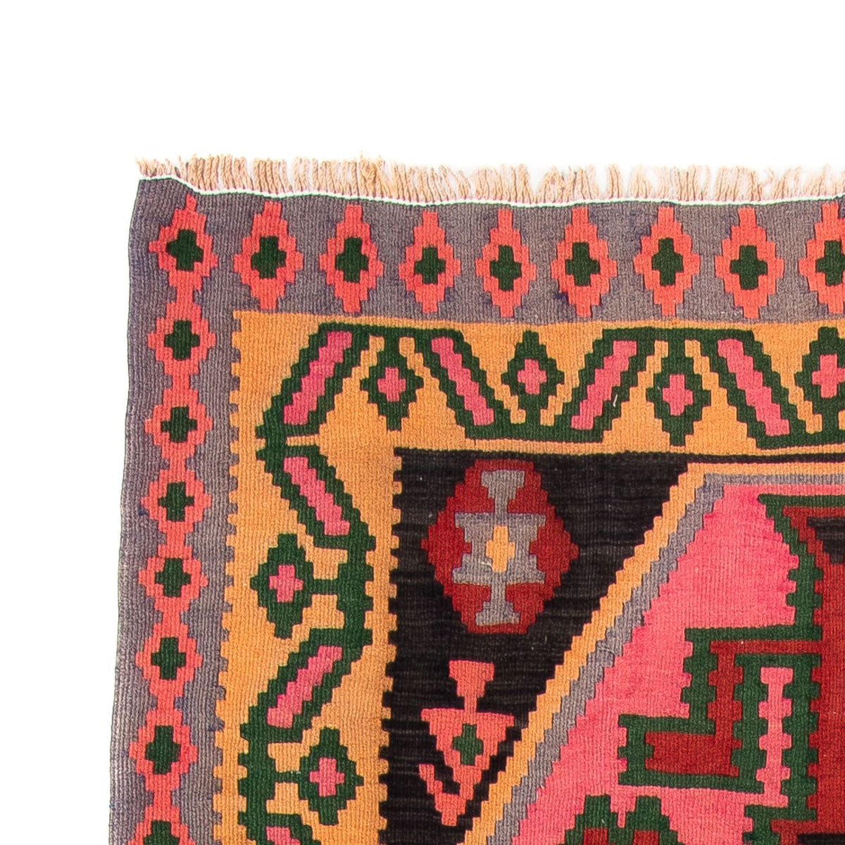 Runner Kelim-matta - gammal - 340 x 150 cm - flerfärgad