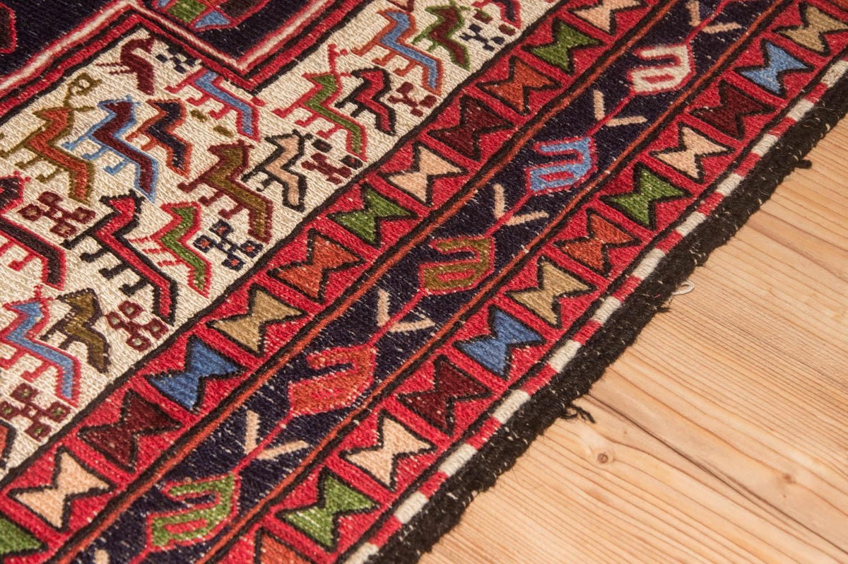 Kelim Carpet - orientalisk matta kvadrat  - 99 x 95 cm - beige