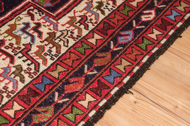 Kelim Carpet - orientalisk matta kvadrat  - 99 x 95 cm - beige