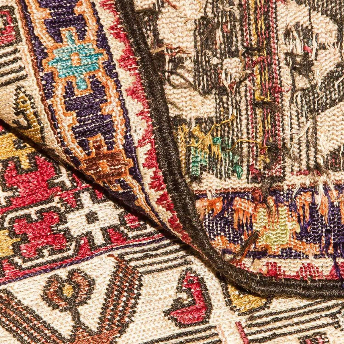 Kelim Carpet - orientalisk matta - 97 x 75 cm - röd