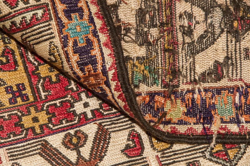 Kelim Carpet - orientalisk matta - 97 x 75 cm - röd