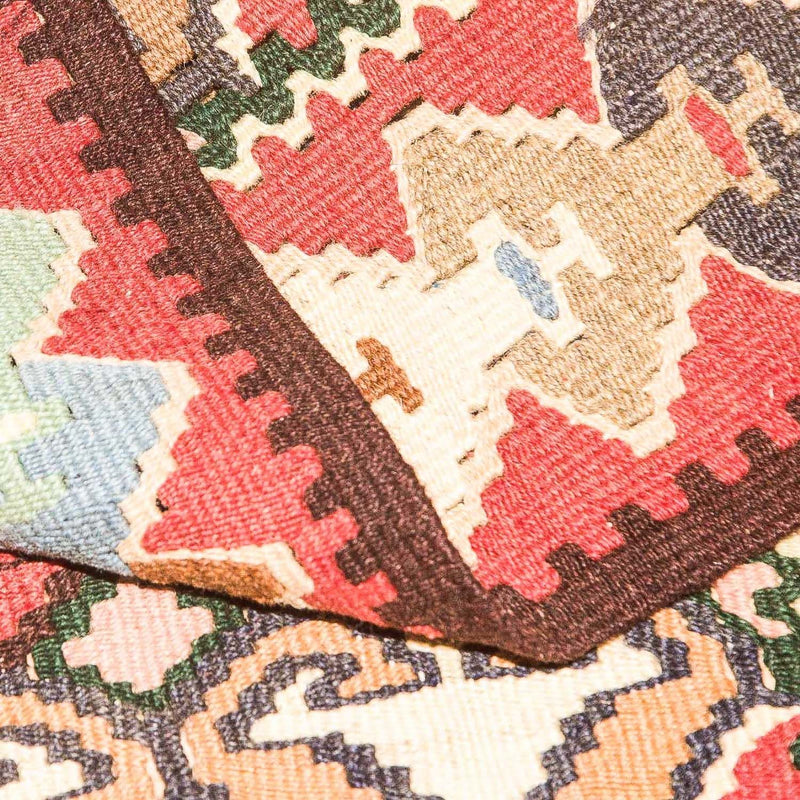 Kelim-matta - gammal - 143 x 119 cm - beige